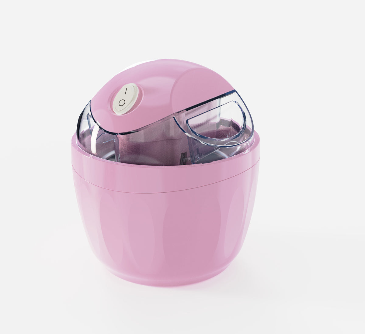 Pink 500ML Compact Electric Ice Cream Maker - Portable Quick Iced Drink Bucket &amp; Soft Serve Machine with Rapid 15-Min Freezing