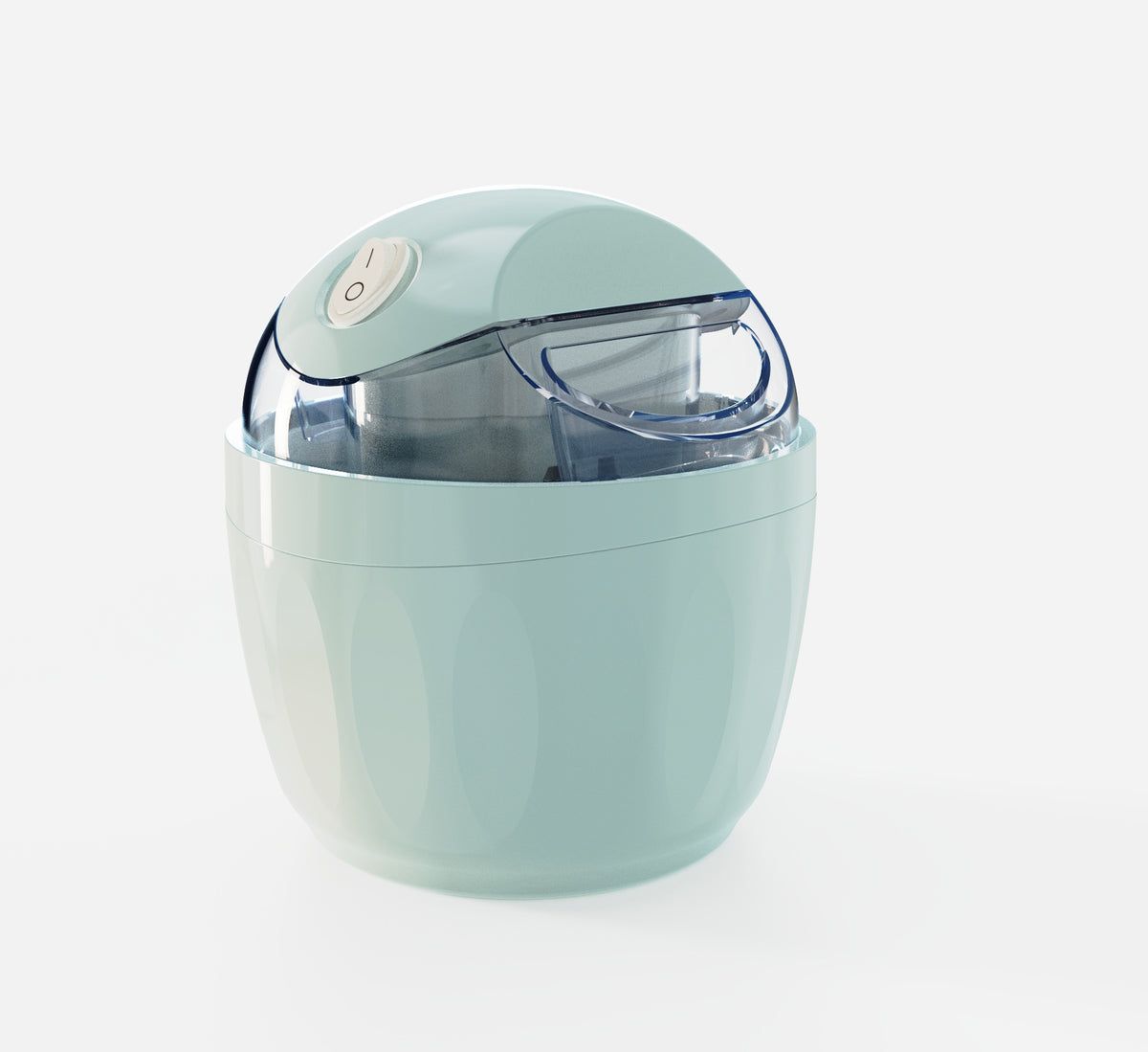Blue 500ML Compact Electric Ice Cream Maker - Portable Quick Iced Drink Bucket &amp; Soft Serve Machine with Rapid 15-Min Freezing