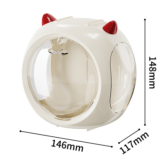 White Cute Magnetic Display Case - Dustproof 'Space Capsule' Box for Figures & Collectibles