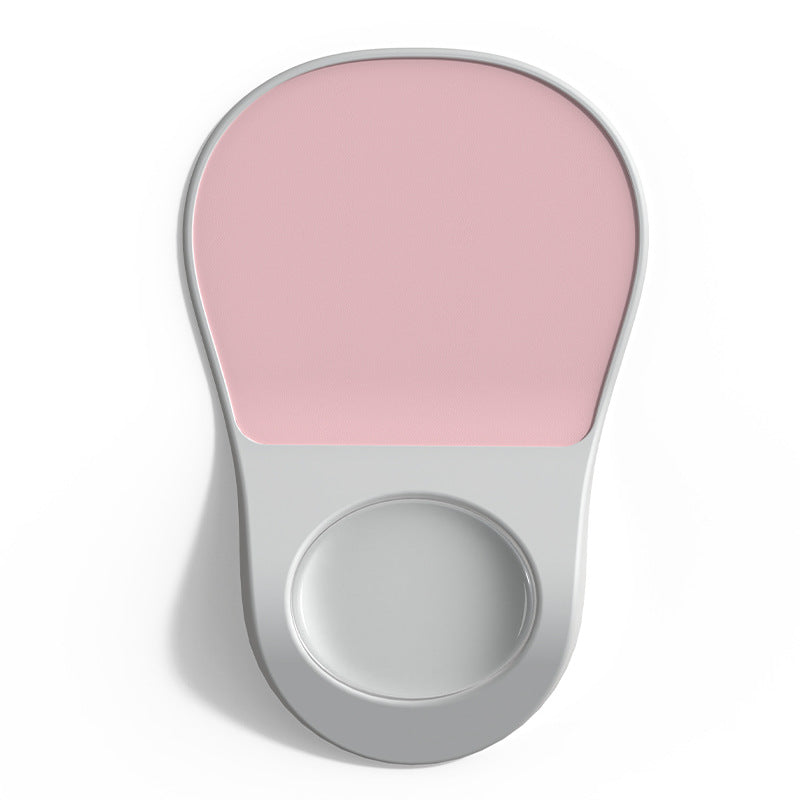 Pink Ergonomic Mouse Pad with Wrist Rest Support Soft Silicone Concave Groove Design 32.5cm Non-Slip Mat for Home Office & Gaming