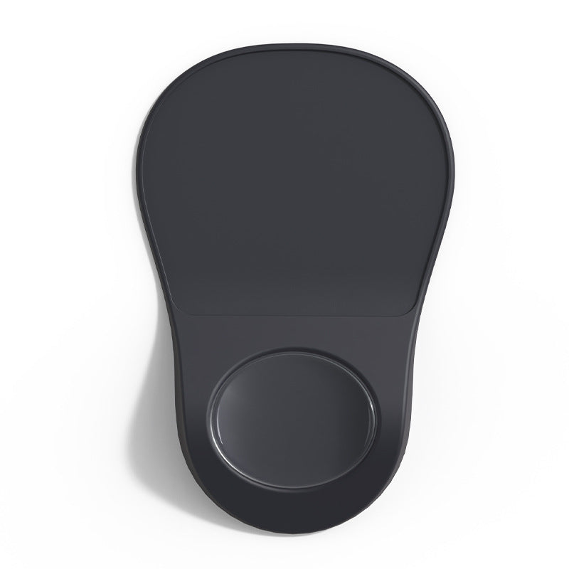 Black Ergonomic Mouse Pad with Wrist Rest Support Soft Silicone Concave Groove Design 32.5cm Non-Slip Mat for Home Office & Gaming