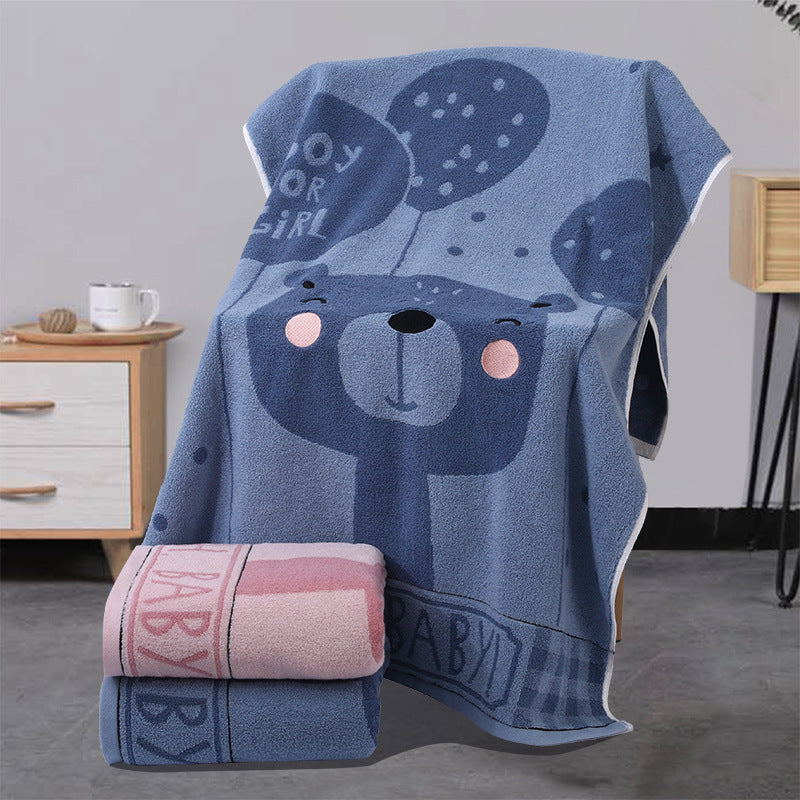 Blue Balloon Deluxe Extra Large Pure Cotton Beach & Bath Towel | Highly Absorbent, Thick 70 x 140 cm | Fun Cartoon Design
