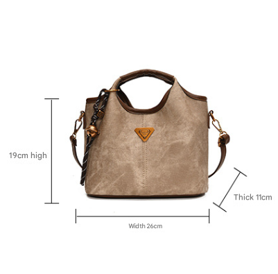 Black Vintage Soft PU Leather Crossbody Handbag | Large Capacity Shoulder Tote | Unique Minimalist Design