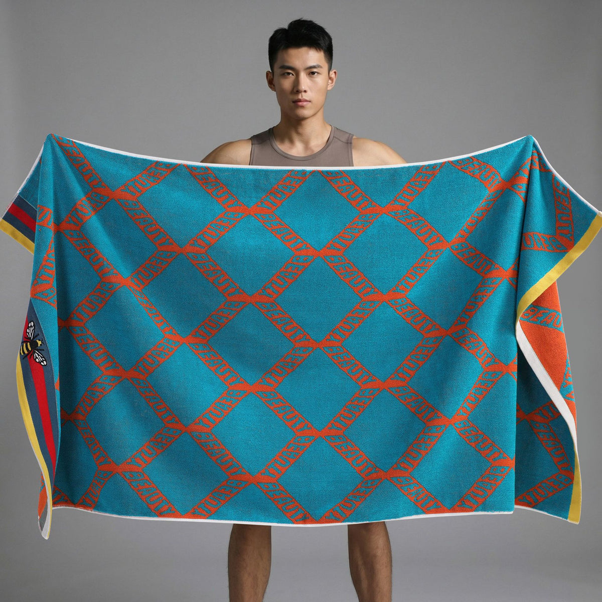 Blue Balloon Deluxe Extra Large Pure Cotton Beach &amp; Bath Towel | Highly Absorbent, Thick 70 x 140 cm | Fun Cartoon Design