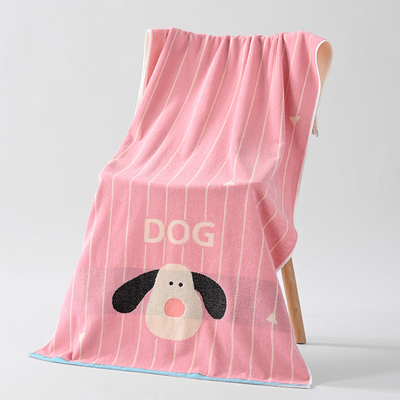 Pink Balloon Deluxe Extra Large Pure Cotton Beach &amp; Bath Towel | Highly Absorbent, Thick 70 x 140 cm | Fun Cartoon Design