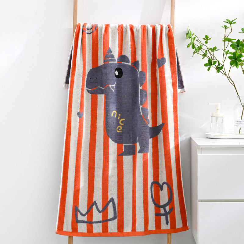 Orange Balloon Deluxe Extra Large Pure Cotton Beach &amp; Bath Towel | Highly Absorbent, Thick 70 x 140 cm | Fun Cartoon Design