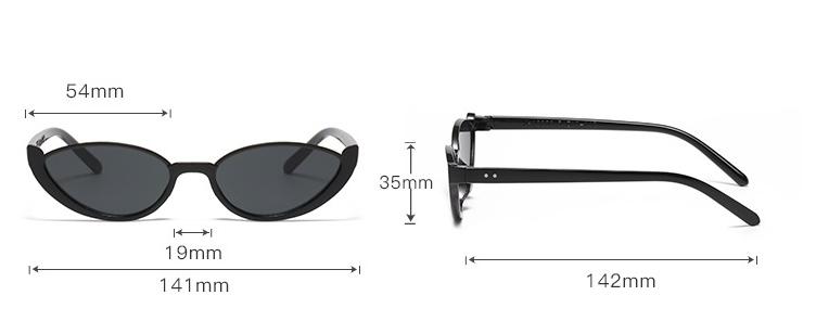 Black Frame With Black Flakes 2PCS Fashionable Cat-Eye Sunglasses for Women - Retro INS Style UV Protection Shades