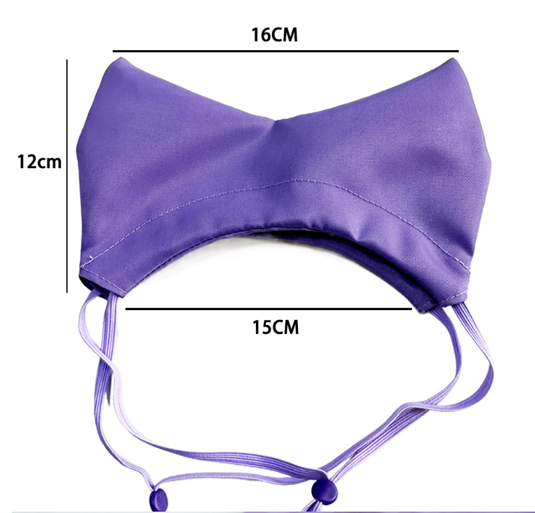 Yellow Professional 2-Piece Adjustable Waterproof Pet Shower Cap | Ear Protection for Cats and Dogs | Bathing and Swimming Accessory