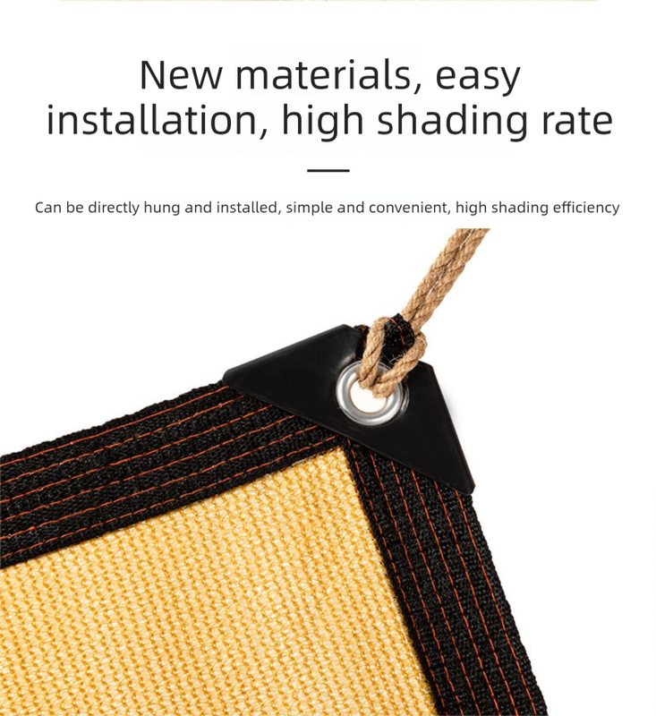 Beige Shade Net – Outdoor Sunshade and Heat-Insulating Net for Courtyard, Reinforced with Hemming and Grommets(2*5M)