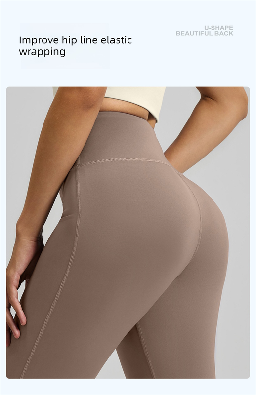M Coffee High-Waisted Flared Yoga Pants – Sculpting & Slimming Fitness Leggings