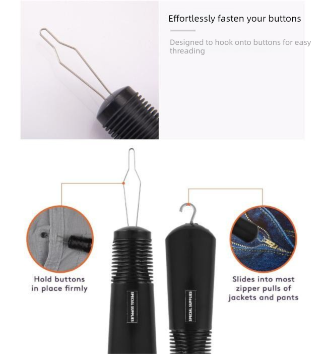 2 Pcs Grey Dressing Aid Tool – Button & Zipper Assistant for Elderly and People with Limited Mobility