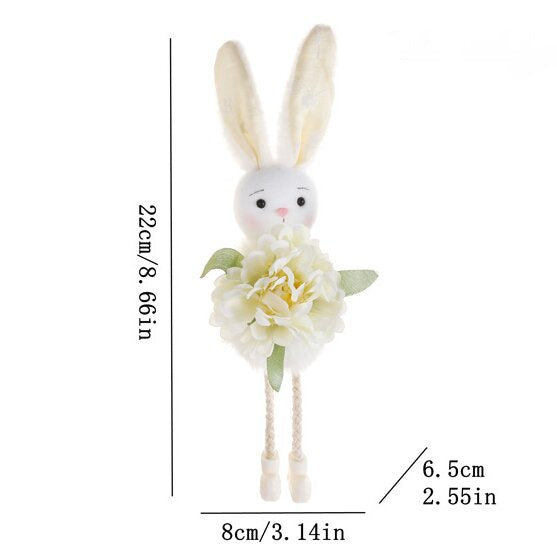 Yellow Easter Bunny Flower Hanging Decoration for Home, Garden or Party Scene