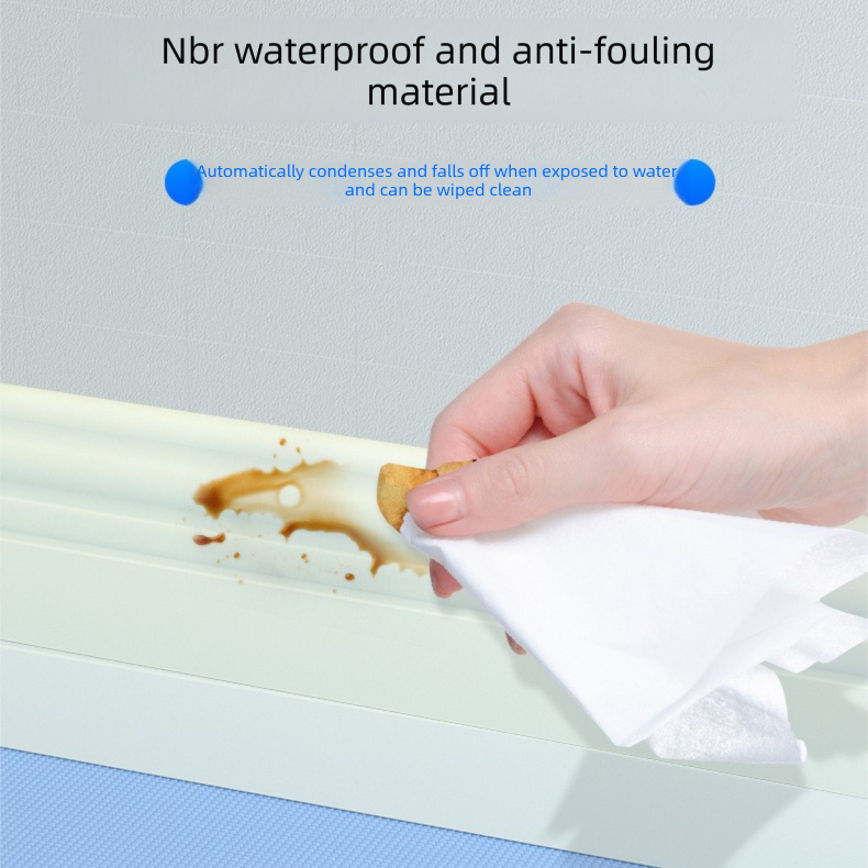 Grey 3-Meter Self-Adhesive Reinforced Skirting Board – 10 cm Wide Wall Decorative Trim for Home Interior
