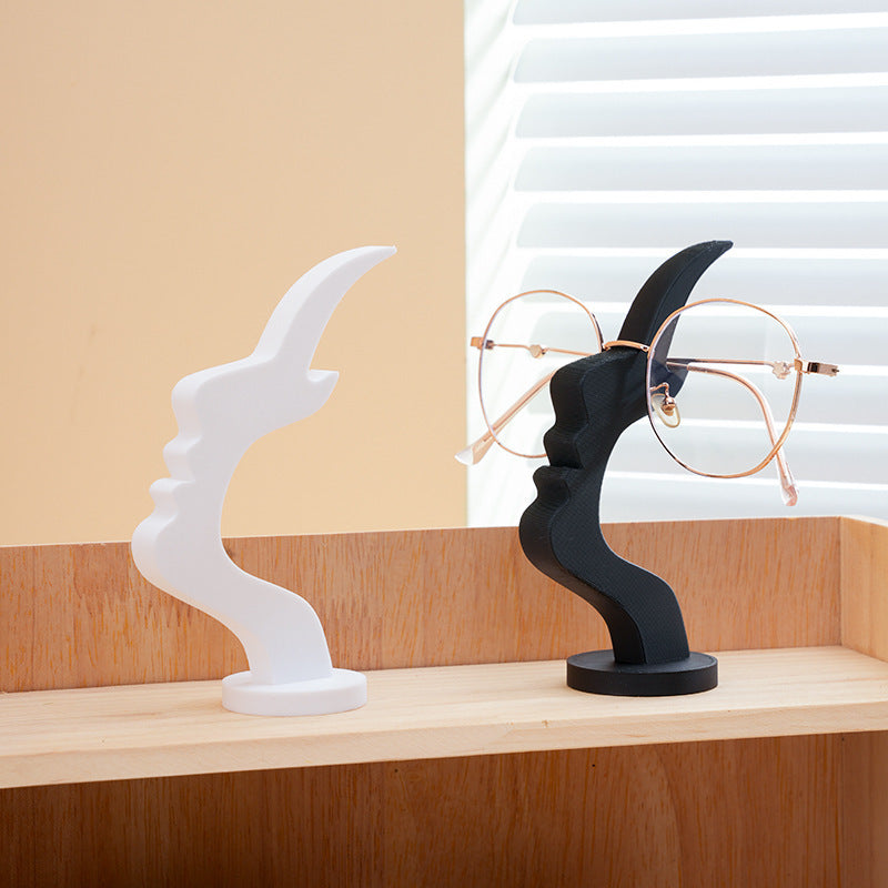 2-Pack White Desktop Eyeglass Holder – Minimalist Design for Home or Office, Stable Display Stand with Rounded Base