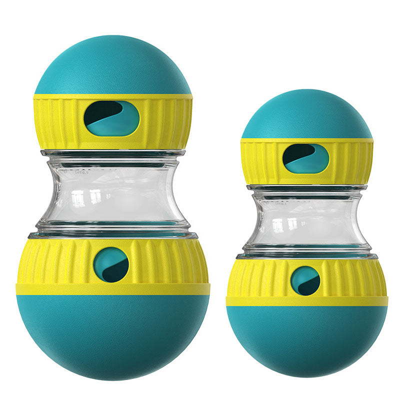 2-Piece Green Slow Feeder Dog Toy Set – Large &amp; Small Rolling Treat Dispenser Ball for Puzzle Feeding, Mental Stimulation, and Digestive Health