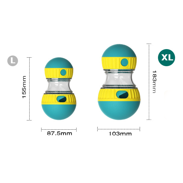 2-Piece Green Slow Feeder Dog Toy Set – Large & Small Rolling Treat Dispenser Ball for Puzzle Feeding, Mental Stimulation, and Digestive Health