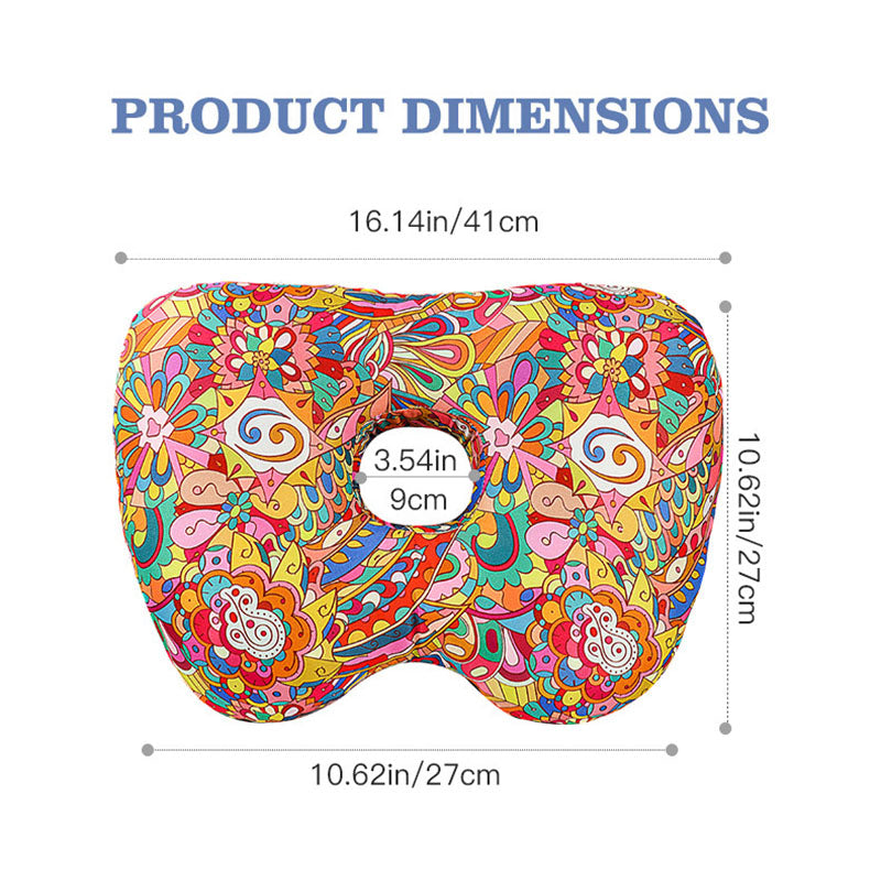 Fan Hollow Ear Support Pillow – Adjustable Side Sleep Neck Cushion with PP Cotton Filling and Breathable Fabric