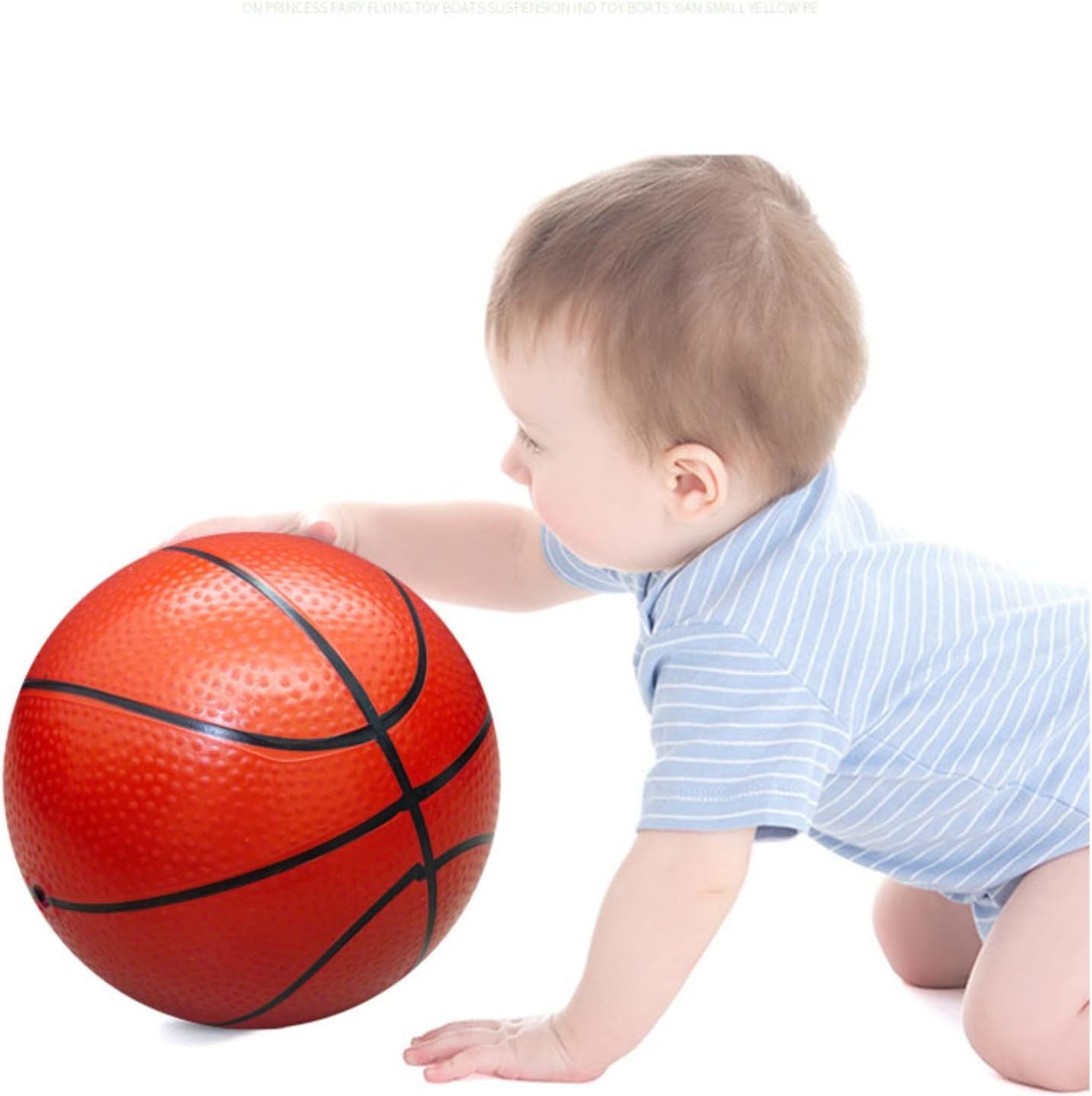 3-Pack 16cm Inflatable Sports Balls Set PVC Mini Soccer Basketball Rugby for Toddlers Kindergarten Outdoor Play Includes Hand Pump for Easy Inflation