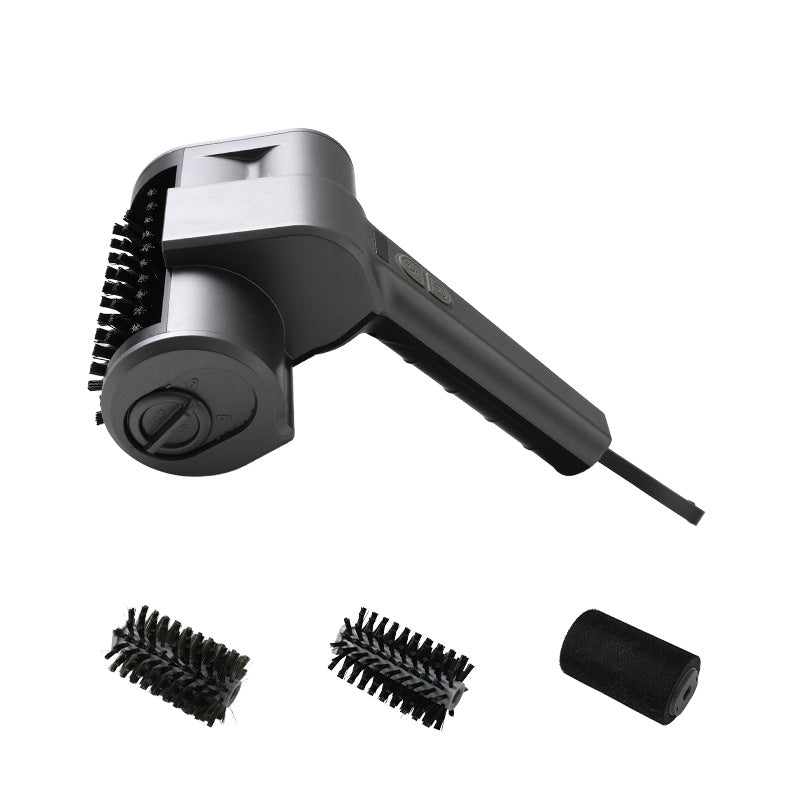3-in-1 Black Cordless Electric Grill Cleaner Built-in LED &amp; USB Charging - Waterproof High Power BBQ Cleaning Brush with 2-Speed Setting