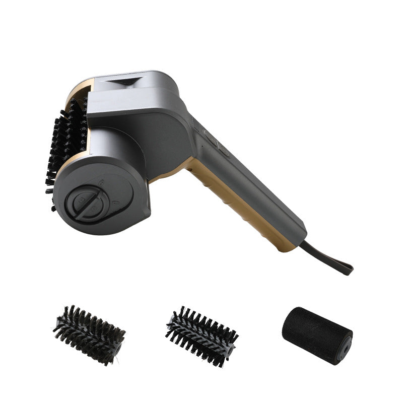 3-in-1 Gold Cordless Electric Grill Cleaner Built-in LED &amp; USB Charging - Waterproof High Power BBQ Cleaning Brush with 2-Speed Setting