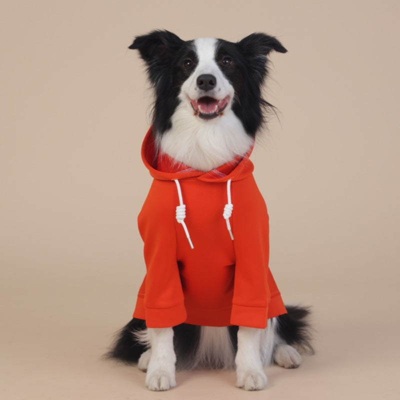 Orange Classic Dog Sweatshirt with Hood & Drawstrings - For Large Dogs (Size : 5XL)