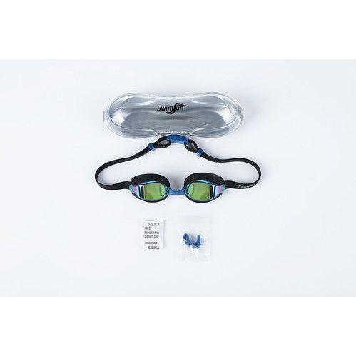 Junior mirrored lens swimming goggles golden colour