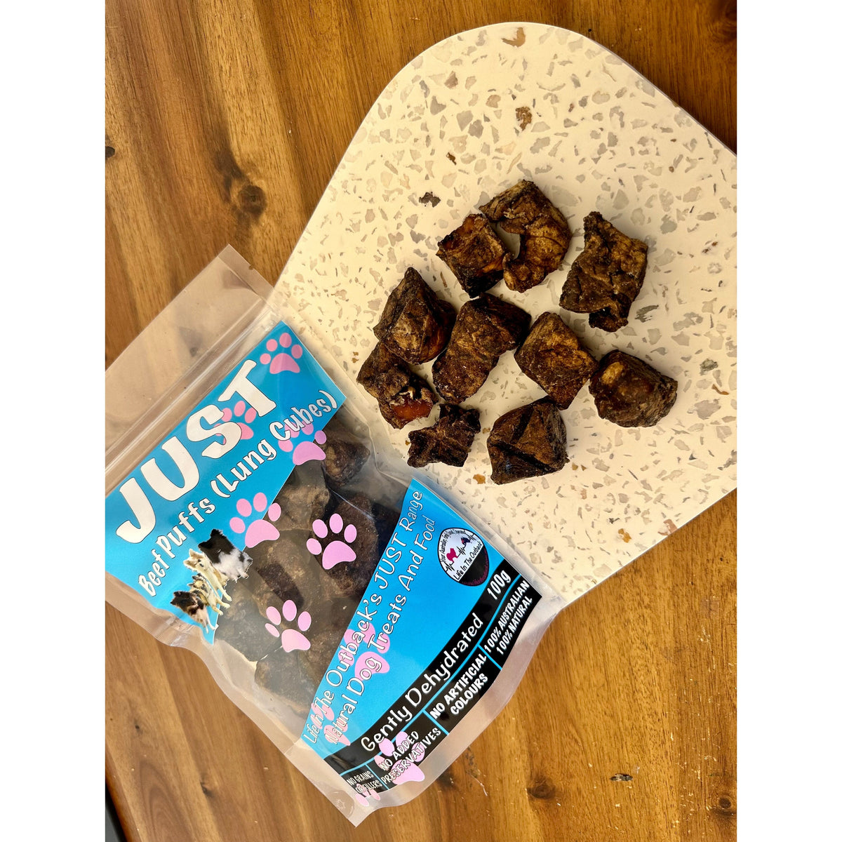 Just Beef Puffs (lung cubes)