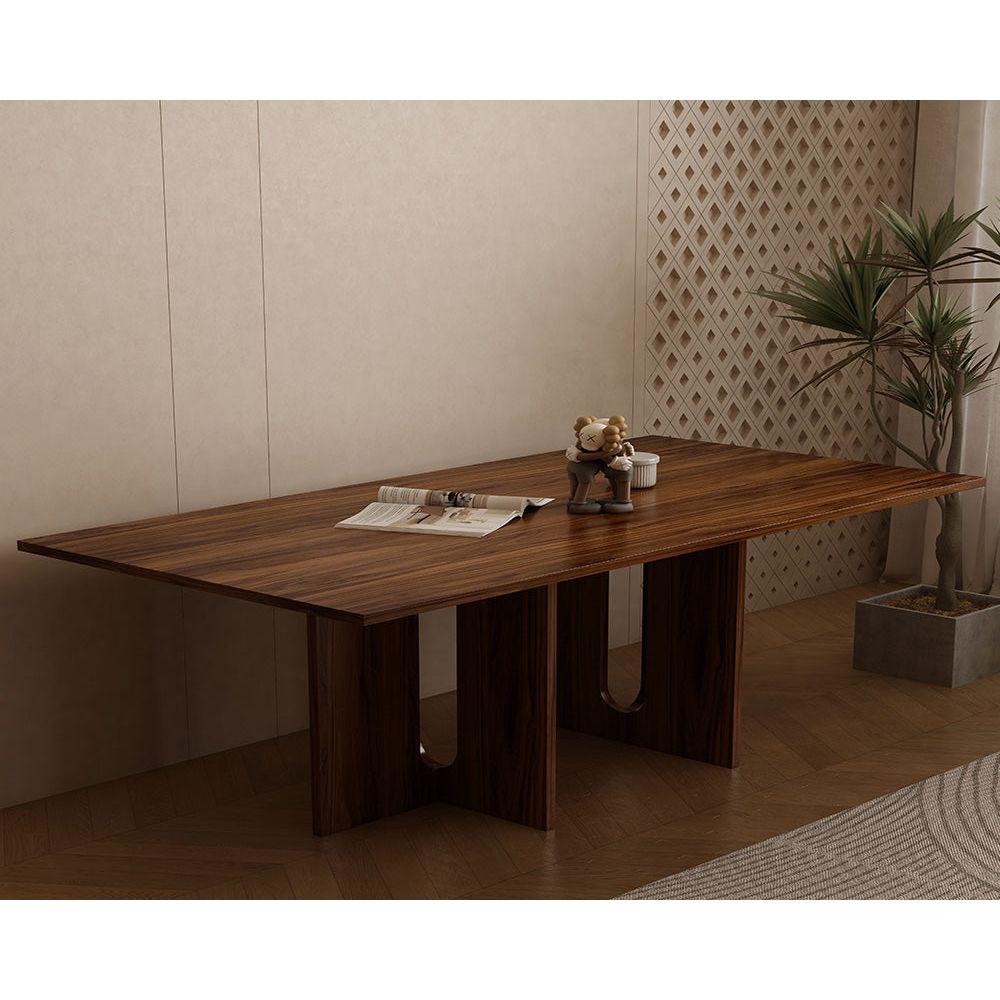 Oak Melamine Dining Table 6 Seater