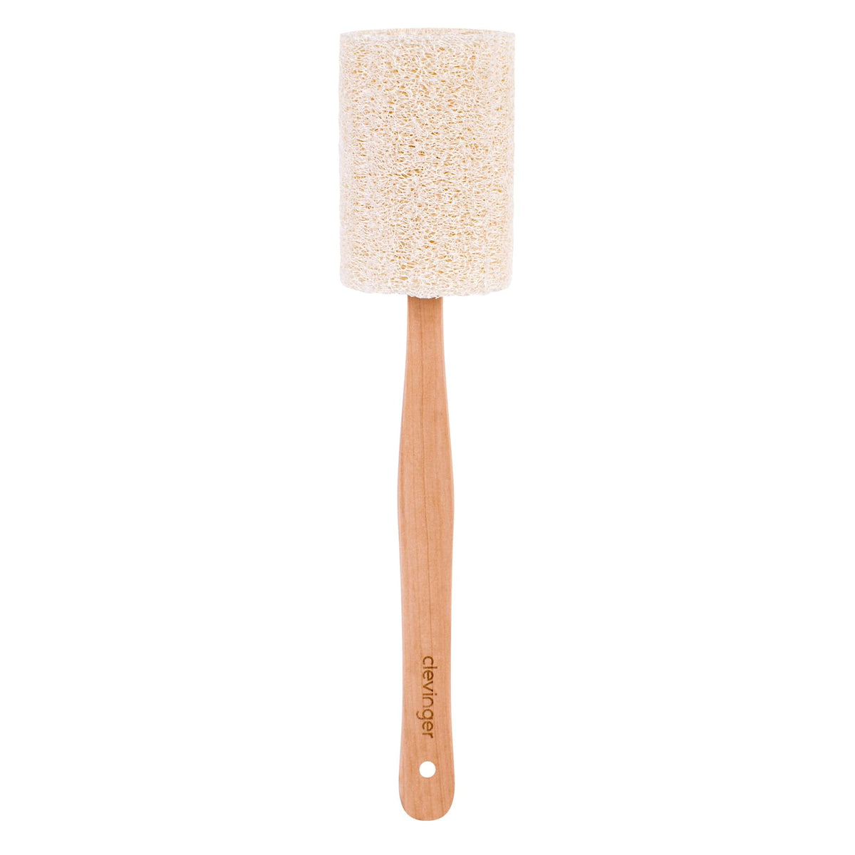 Clevinger Eco Loofah Back Scrubber with Wood Handle