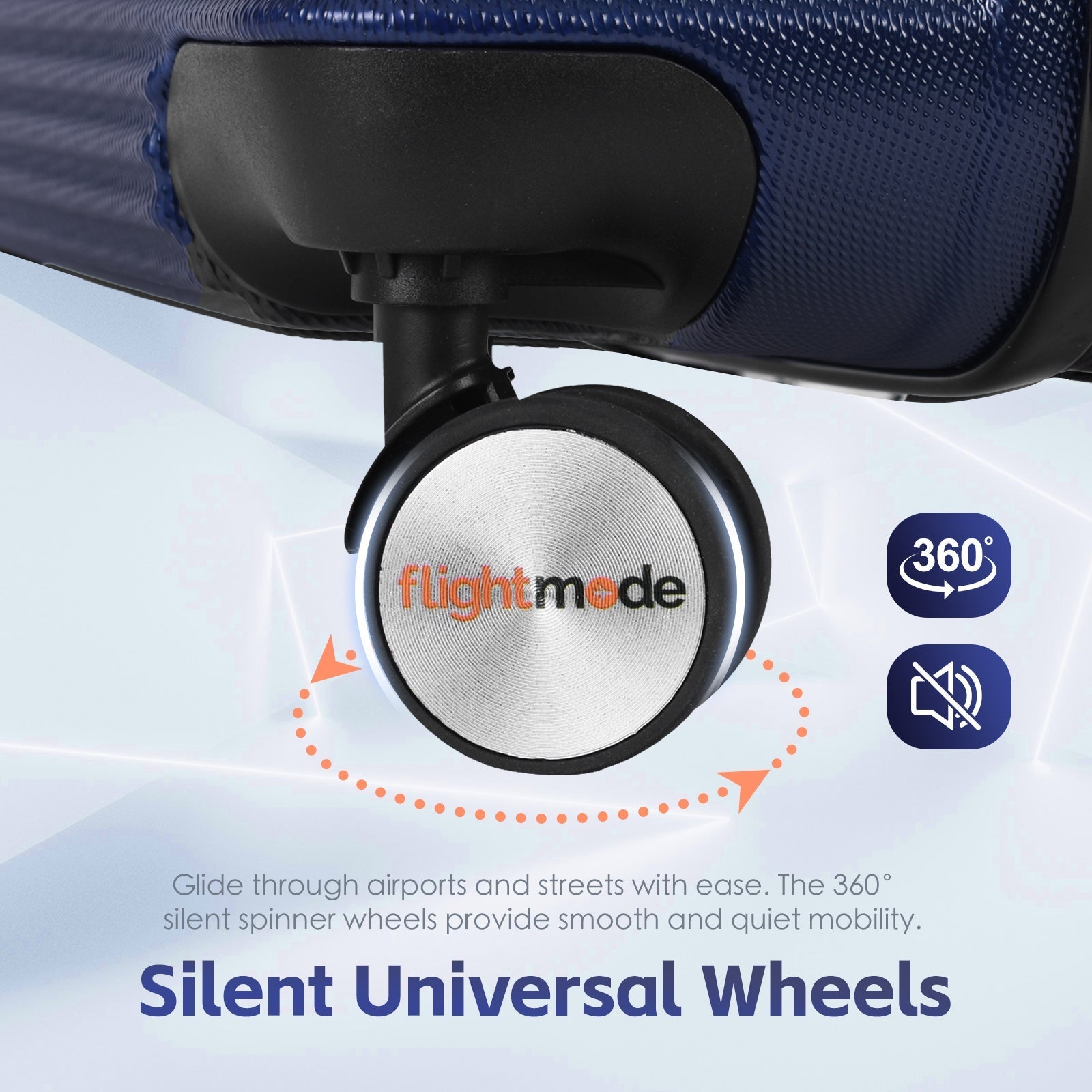 3 pcs 20"/24"/28" Digital Weighing Scale and USB Charging Port Lightweight Luggage Suitcase Blue