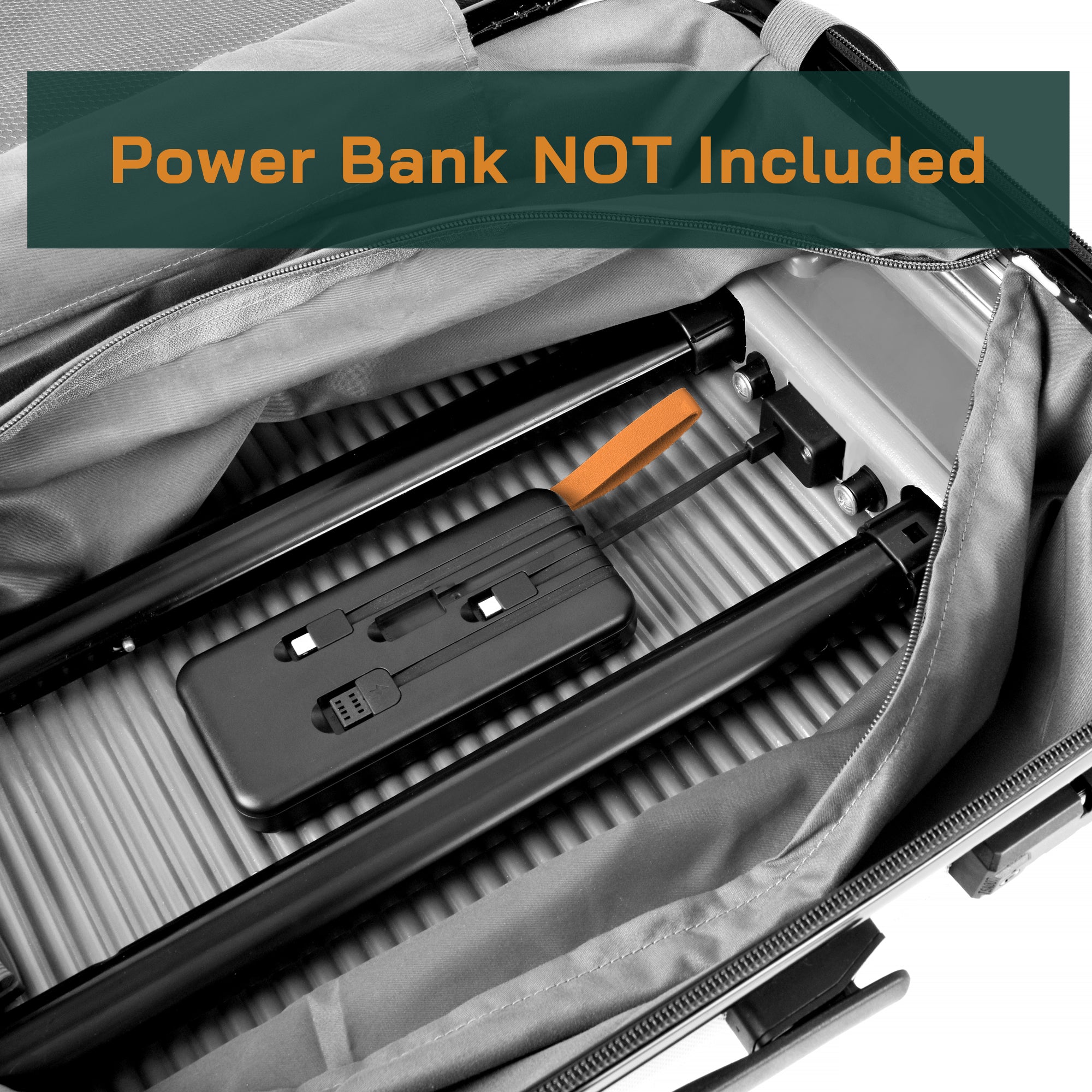 3 pcs 20"/24"/28" Digital Weighing Scale and USB Charging Port Lightweight Luggage Suitcase Silver