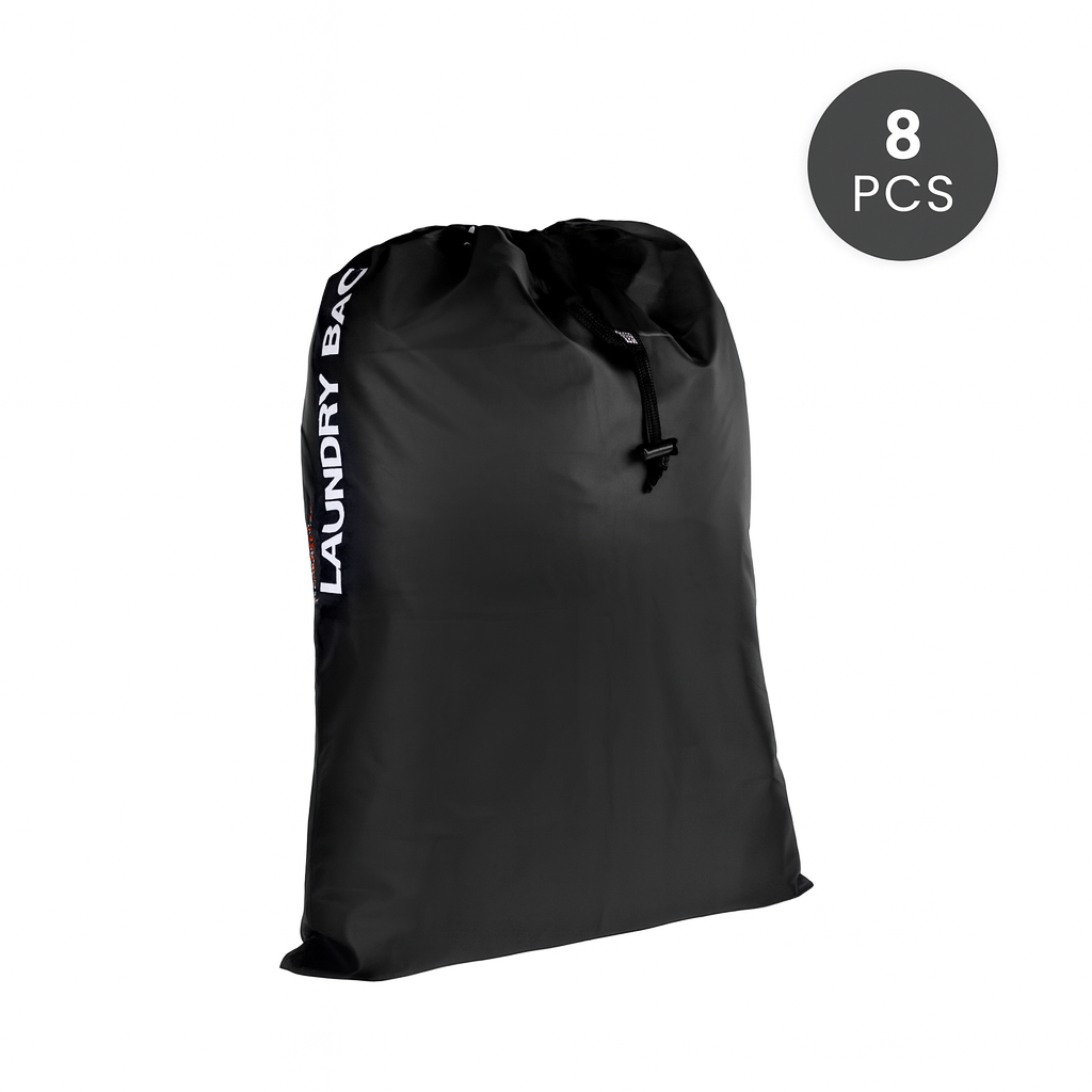 8 pcs Travel Laundry Bag – Water Resistant Drawstring Clothes Organiser for Sports, Gym &amp; Travel