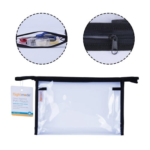 Waterproof PVC Clear Zippered Carry Pouch