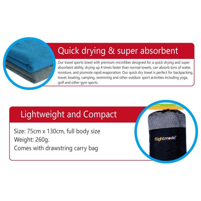 MicroFibre Travel Towel Grey