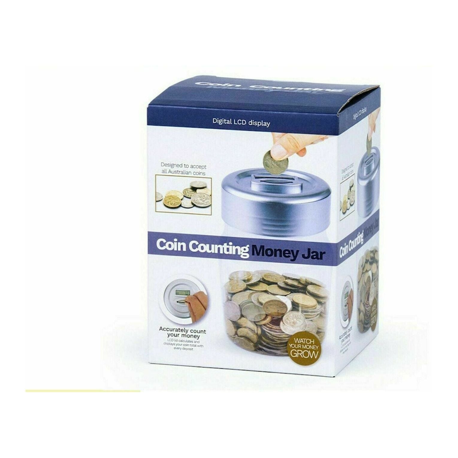 Digital Coin Counting Money Jar Australian Coin with LCD Display Fun for Kid