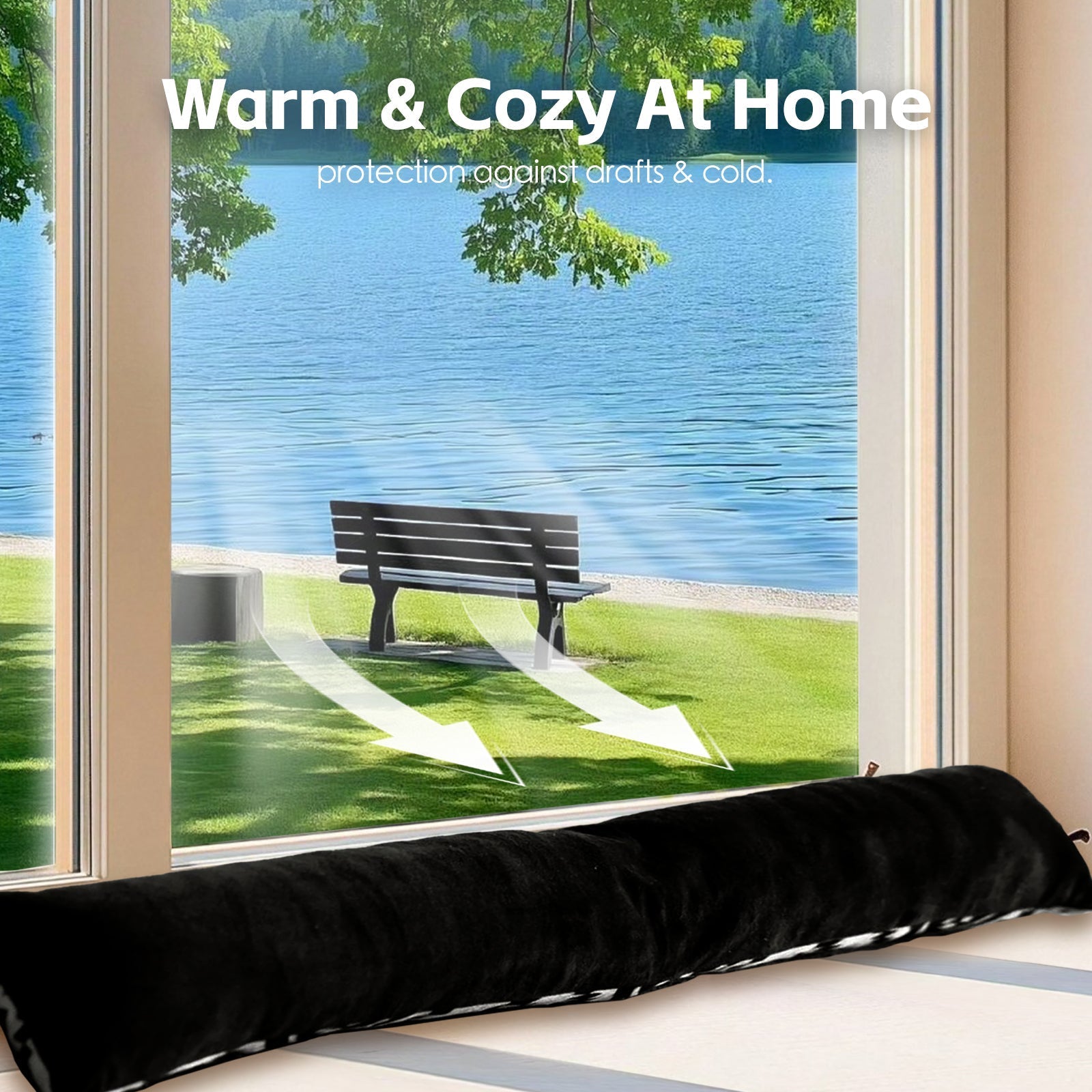 2 Pcs Door Window Draught Stopper