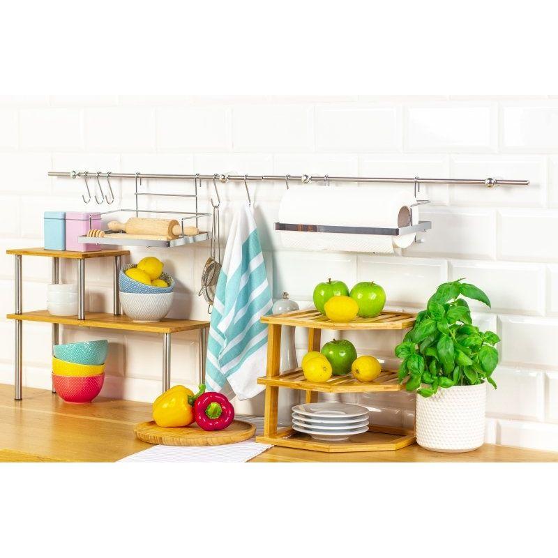 3 Tiers Bamboo Kitchen Rack Storage