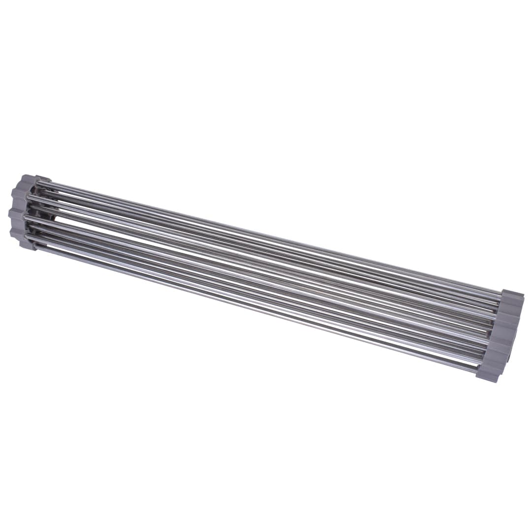 Silver Over Sink Draining Rack with Anti-Slip Grips