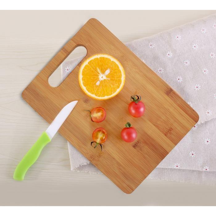 3 Pack Bamboo Cheese Cutting & Serving Chopping Board Set