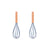 2pcs Beechwood & silicone whisk navy