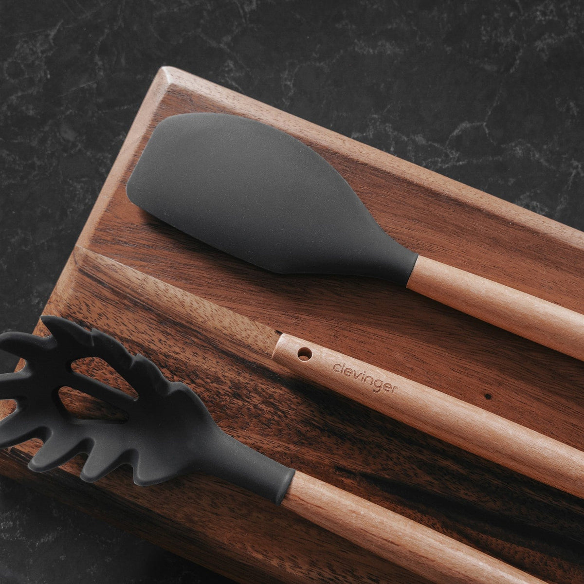 Beechwood & silicone spatula charcoal