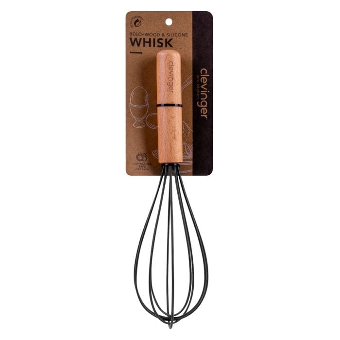 Beechwood &amp; silicone whisk charcoal