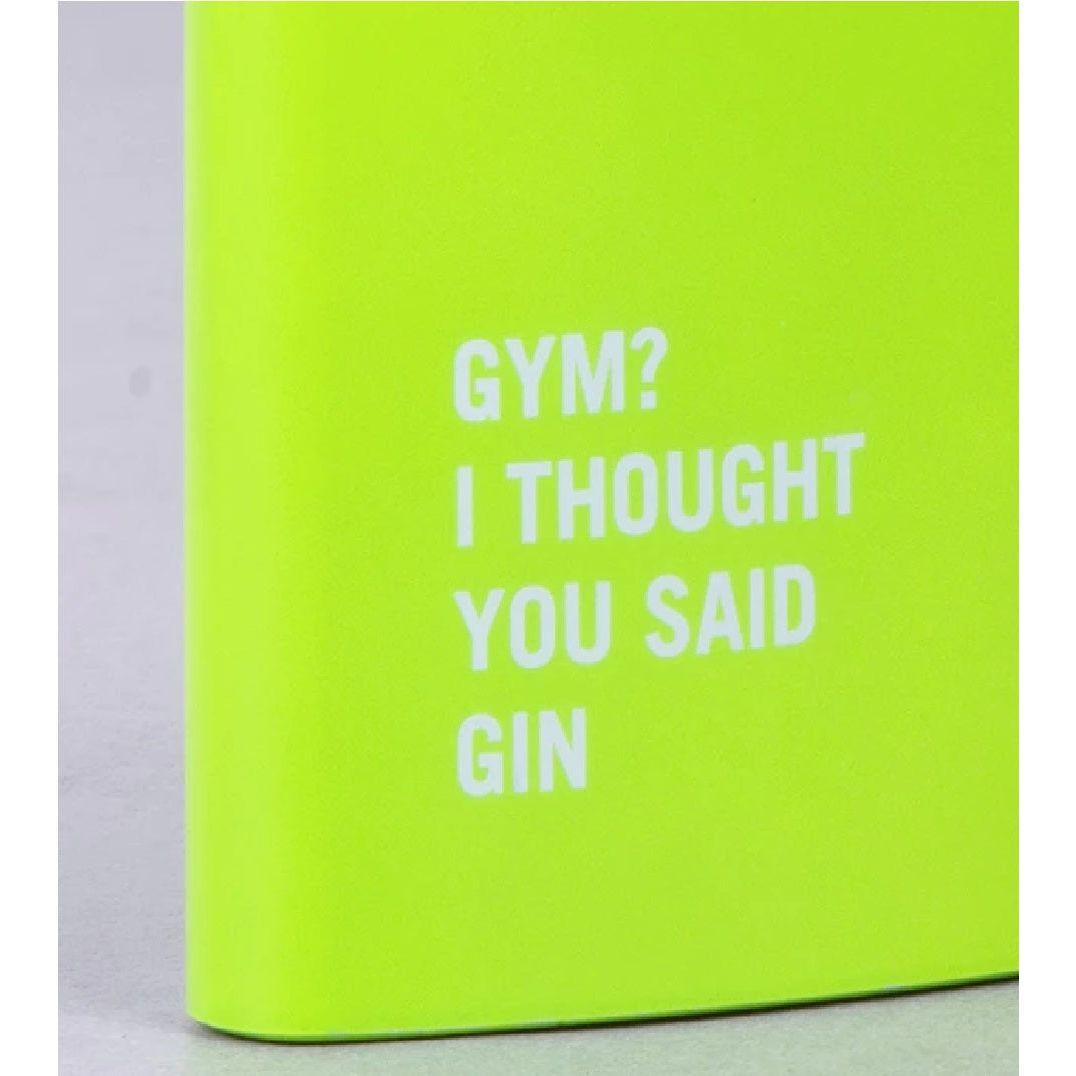 175ml Stainless Steel Hip Flask w Funny Quotes-Green