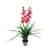 100cm Faux Artificial Home Decor Potted  Cymbidium-Red/White - Red