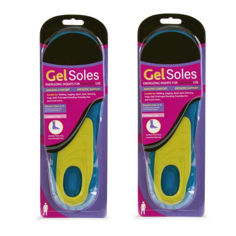 2Pairs of Orthotic Support Female Gel Insoles Size 6-10
