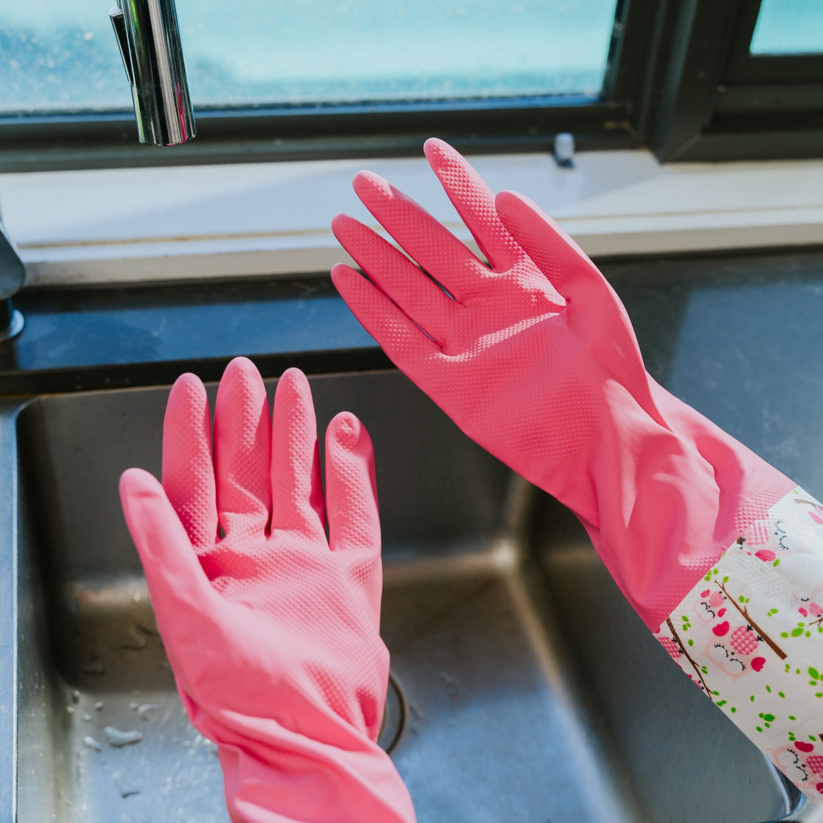 SPIFFY Deluxe Latex Household Cleaning Gloves