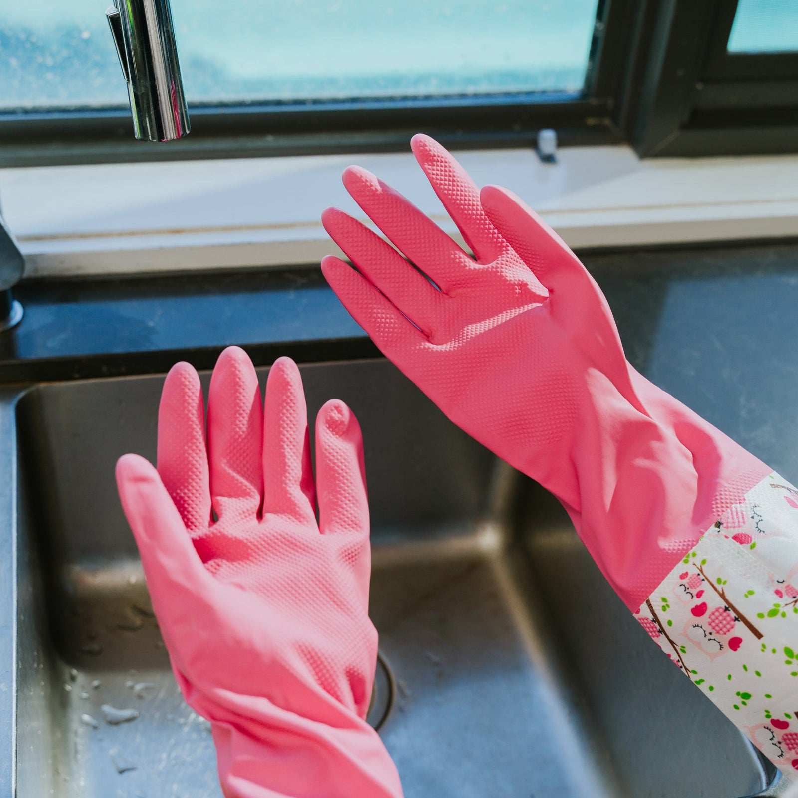 SPIFFY Deluxe Latex Household Cleaning Gloves