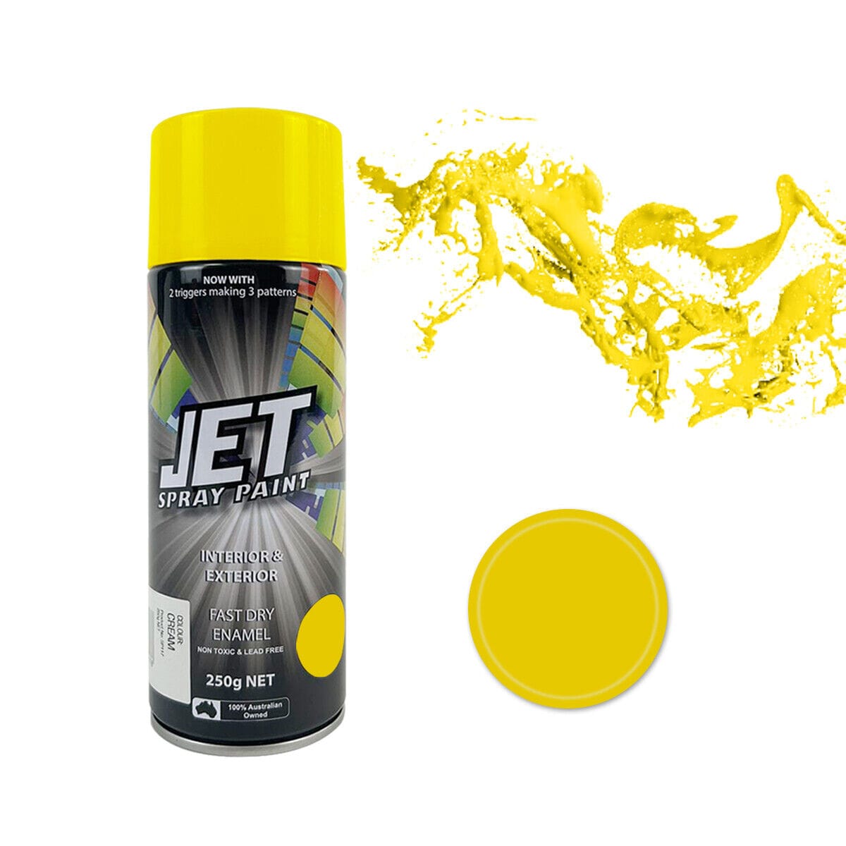 3PK 250g Spray Paint Can For Interior and Exterior 26 colours Fast Dry - Matt White