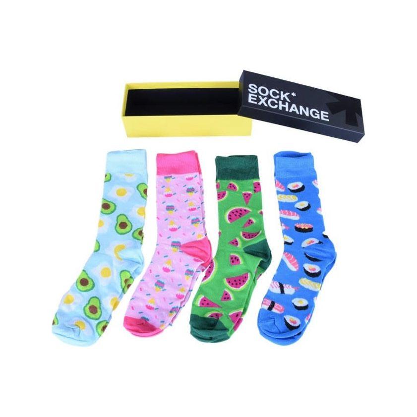 4pk Novelty Socks Gift Box - Yellow Box