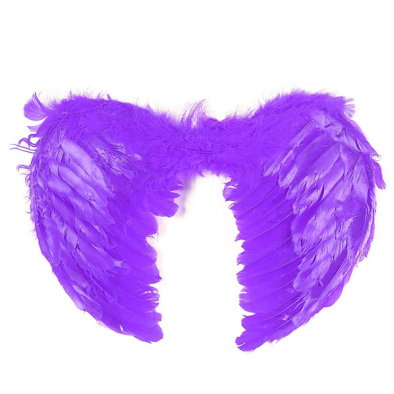 Large feather angel wings assorted colours - Light pink